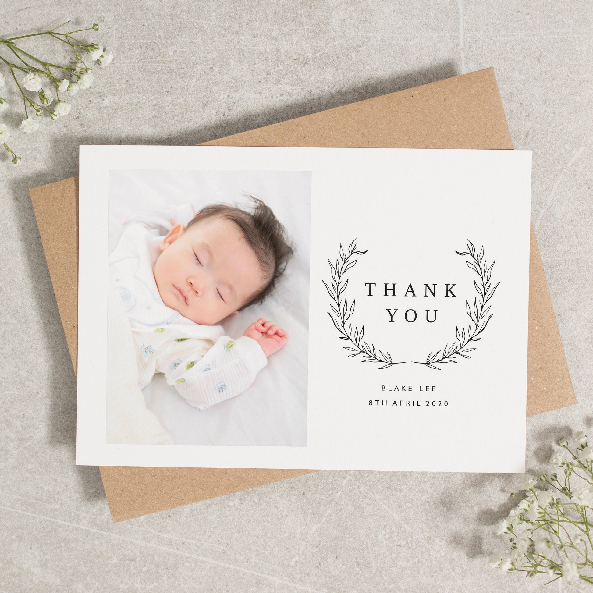 Baby Thank You Cards With Envelopes, Baby Thank You, Baby Thank You Cards Photo, New Baby Thank You Cards, New Arrival Cards