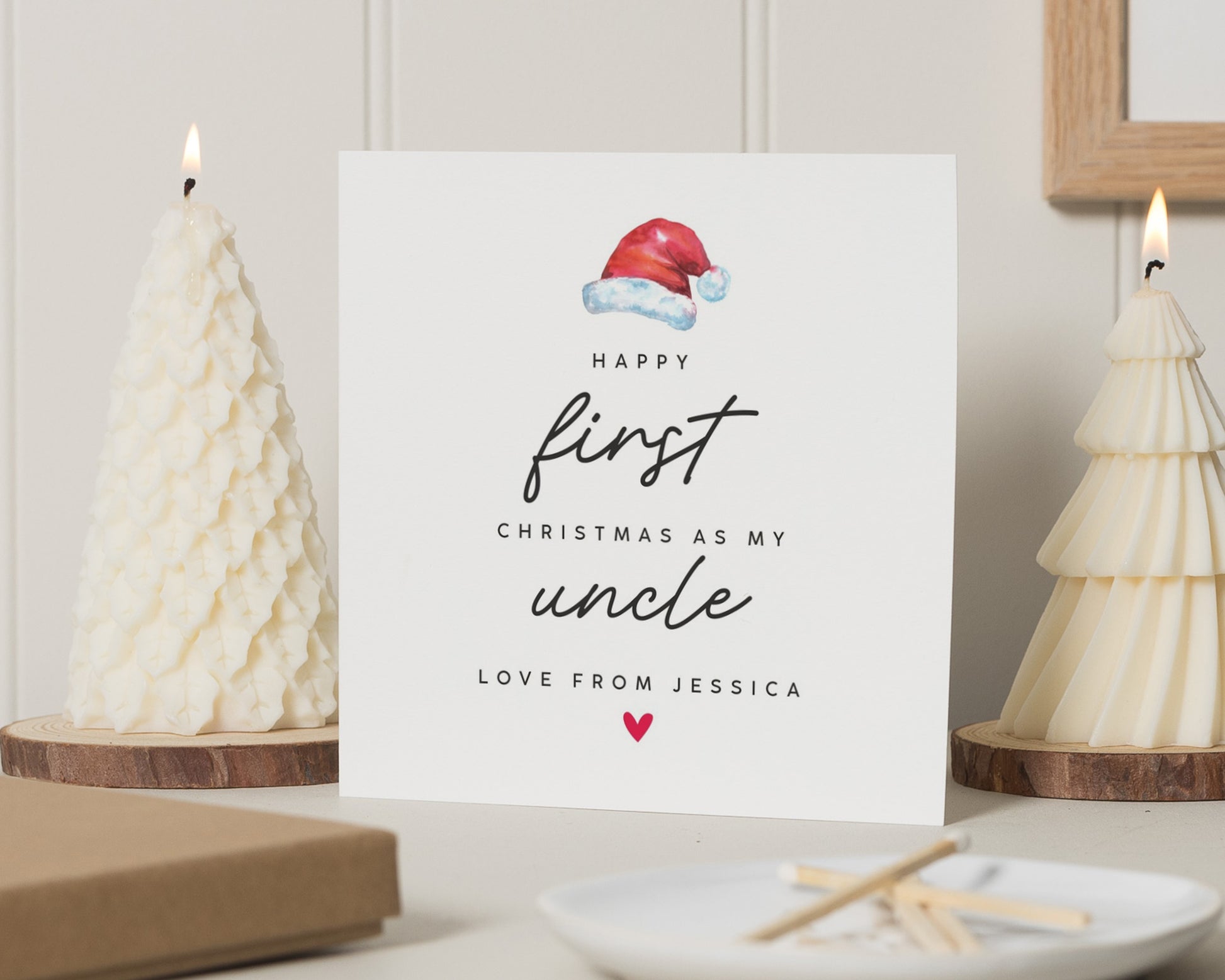 First Christmas As My Uncle Card, Personalised Christmas Card, Christmas Card For Uncle, First Christmas Card, Custom Uncle Christmas Card