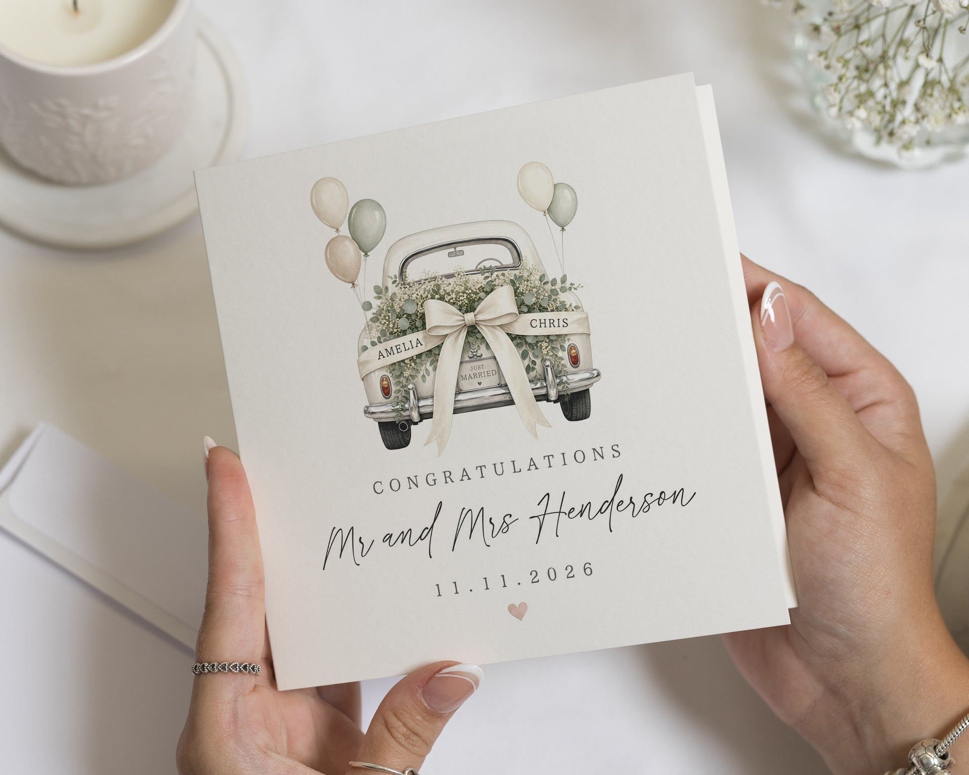 Wedding Card, Personalised Wedding Card, Congratulations Wedding Card, Just Married Card, Bride and Groom Card, Newlyweds Card