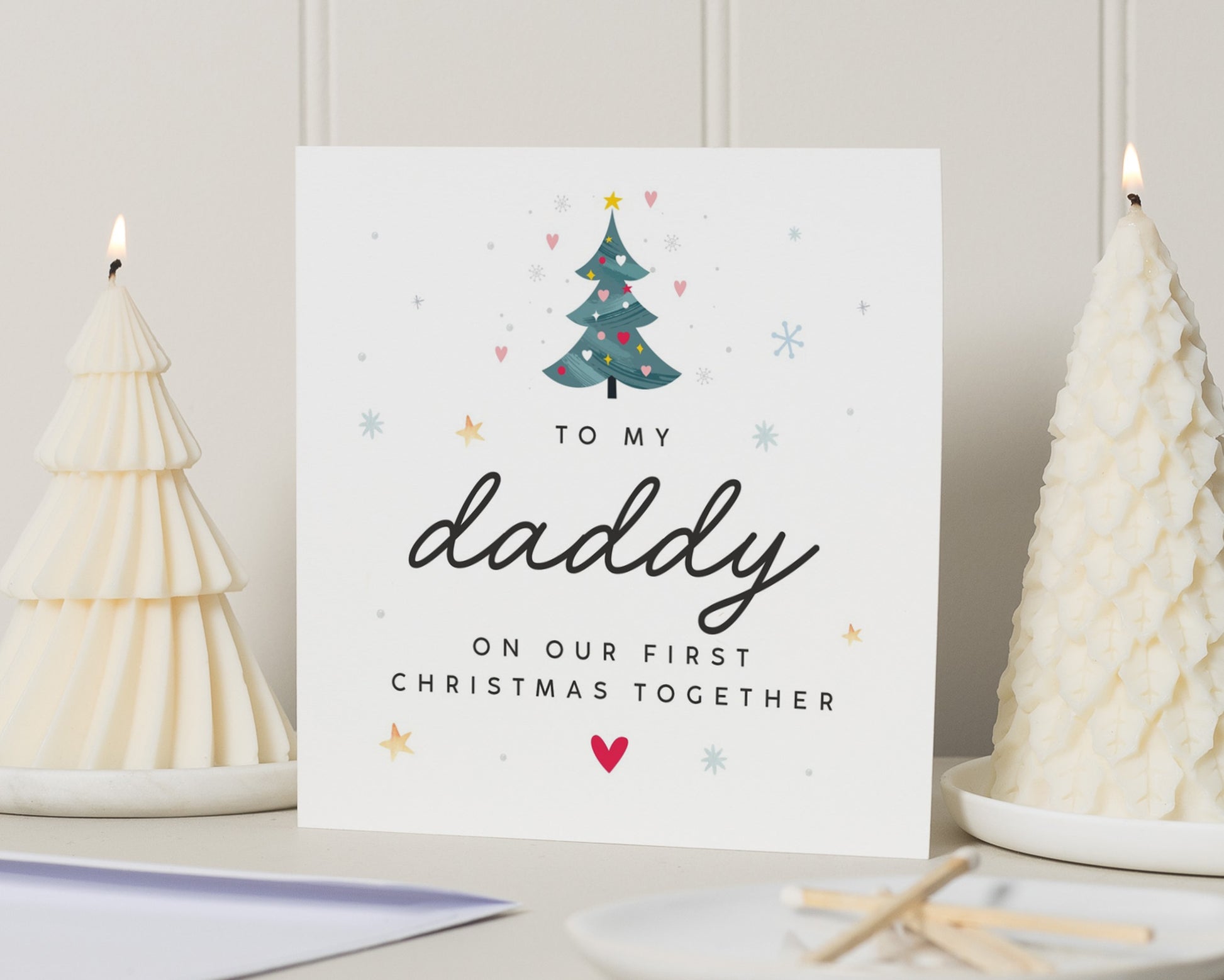 First Christmas Card for Daddy, Daddy Christmas Card, Christmas Card from Baby, Daddy and Me Christmas Card, Cute Christmas Card