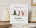 First Christmas Card for Daughter, 1st Christmas Card for Baby Girl, Christmas Card for Daughter, Personalised Christmas Card