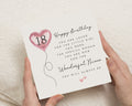 18th Birthday Card for Niece, Niece 18th Birthday Card, 18 Birthday Card for Her, Personalised 18th Card, Pink Balloon Card