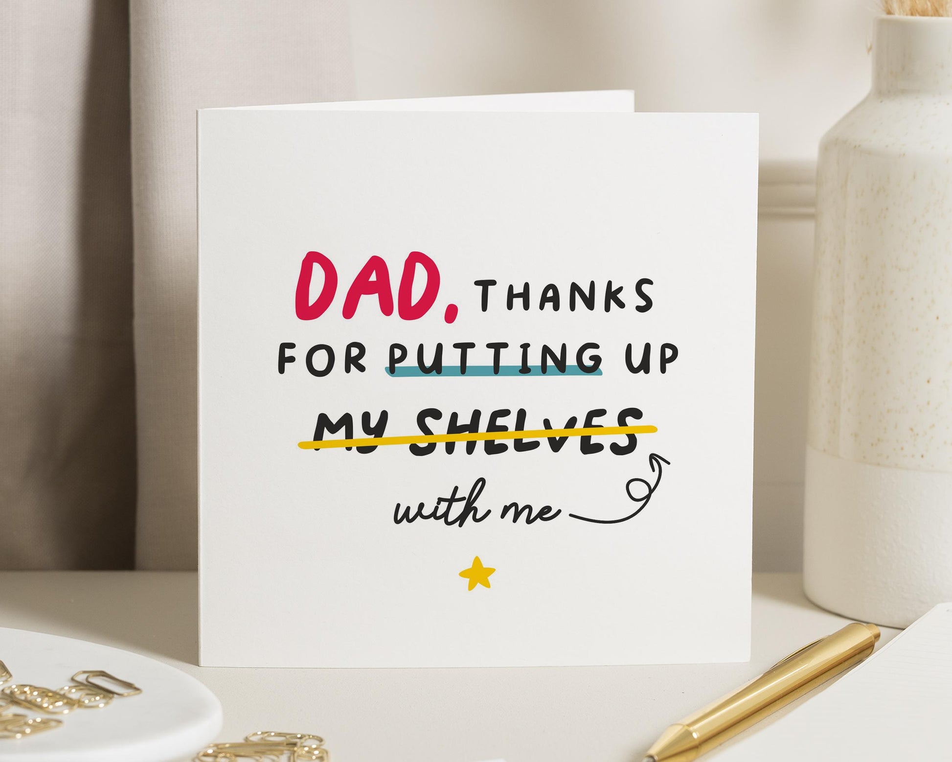 Birthday Card for Dad, Funny Dad Card, Thank You Dad Card, Card for Him, Fathers Day Card, Dad Birthday Card, Card from Daughter or Son