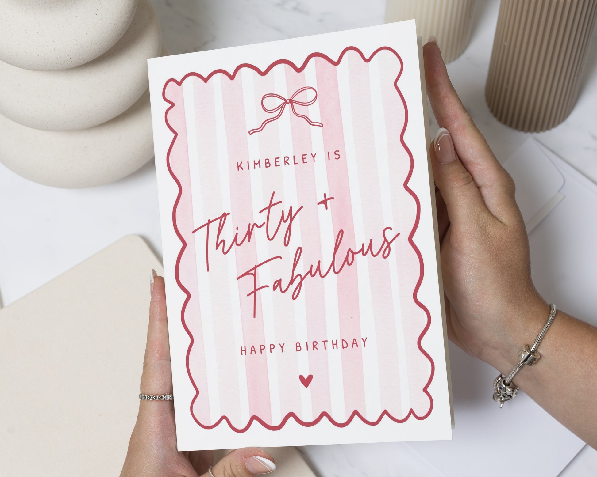 30th Birthday Card for Her, Personalised Birthday Card, Thirty Birthday Card, Birthday Card for Friend, Daughter, Sister, Mum