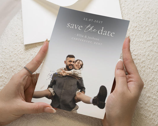 Personalised Save the Date Card, Photo Save the Date Card, Wedding Save the Date, Custom Save the Date, Simple Save the Date, Minimal Card