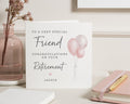 Retirement Card for Friend, Personalised Retirement Card, Congratulations Card, Retirement Card for Her, Balloon Card, Special Friend Card