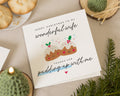 Christmas Card for Wife, Funny Christmas Card for Her, Wife Christmas Card, Cute Christmas Card, Pudding Card, Romantic Christmas Card