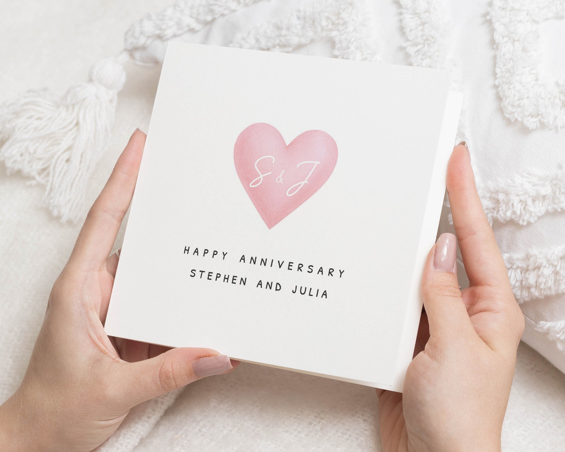 Anniversary Card, Personalised Anniversary Card, Anniversary Card for Couple, Heart Anniversary Card, Custom Card for Husband Wife Partner