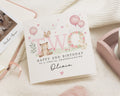 2nd Birthday Card for Granddaughter, Granddaughter Birthday Card, Personalised Birthday Card for Girl, Cute Animal Card