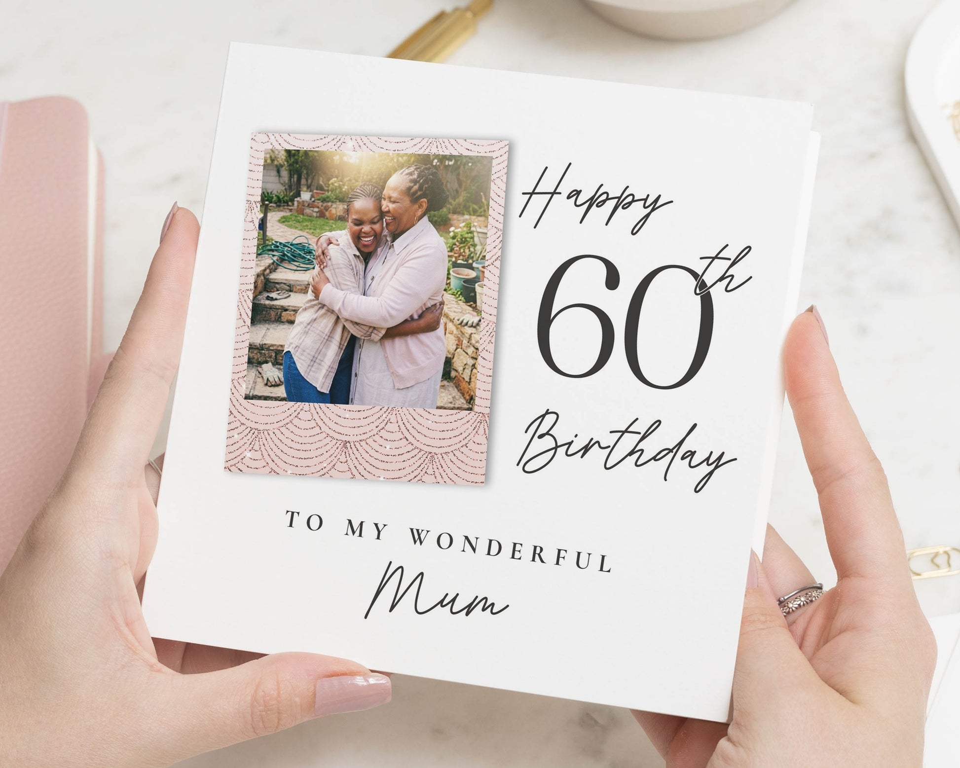 60th Birthday Card for Mum, Mum 60th Birthday Card, Personalised Photo Birthday Card, Birthday Card for Mum, 60th Card for Her