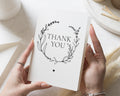 Personalised Thank You Cards, Wedding Thank You Card, Minimal Floral Thank You Cards, Folded Thank You Cards, Simple Thank You Card