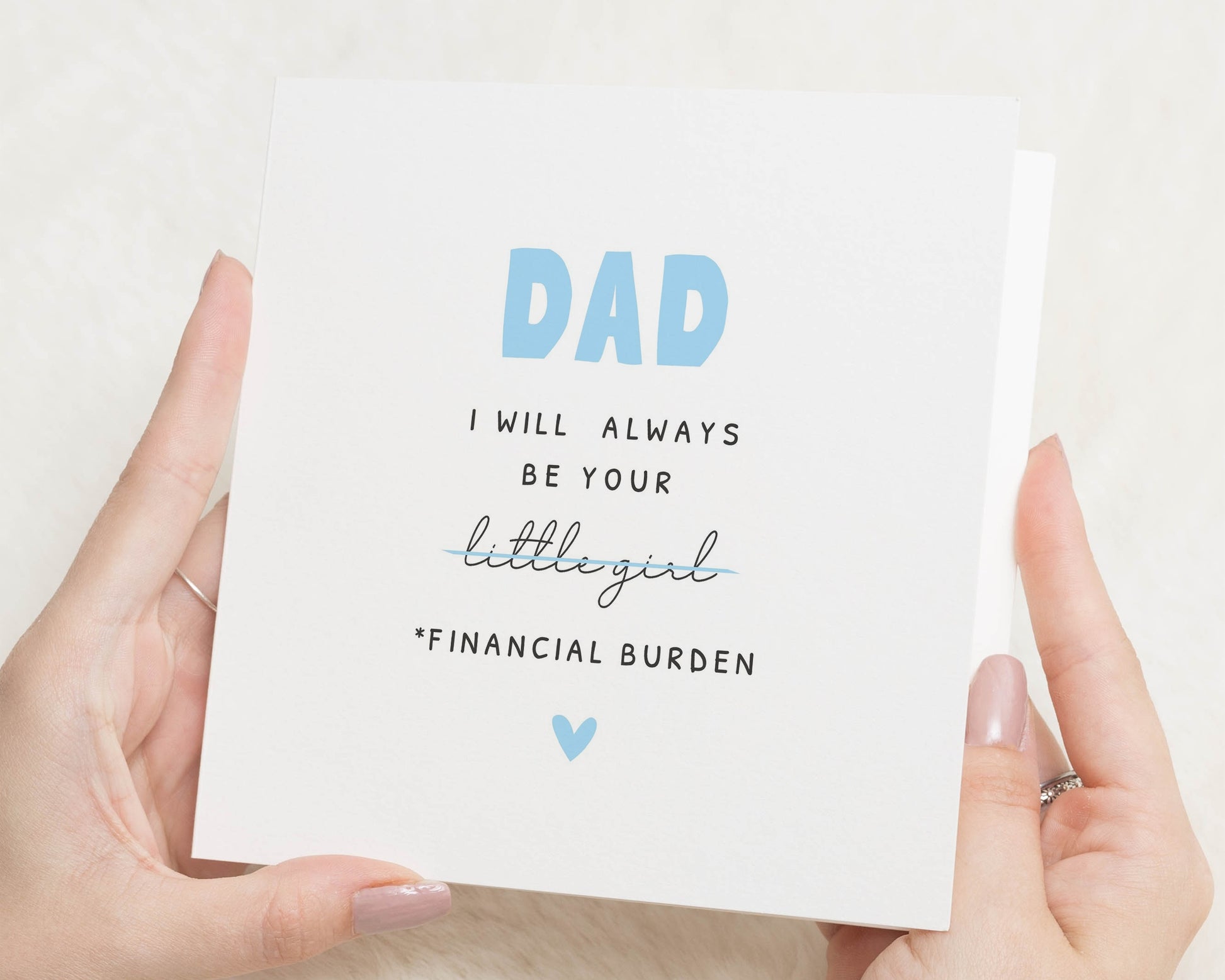Father's Day Card for Dad, Funny Dad Card, Birthday Card for Dad, Dad Birthday Card, Card from Daughter, Financial Burden Card