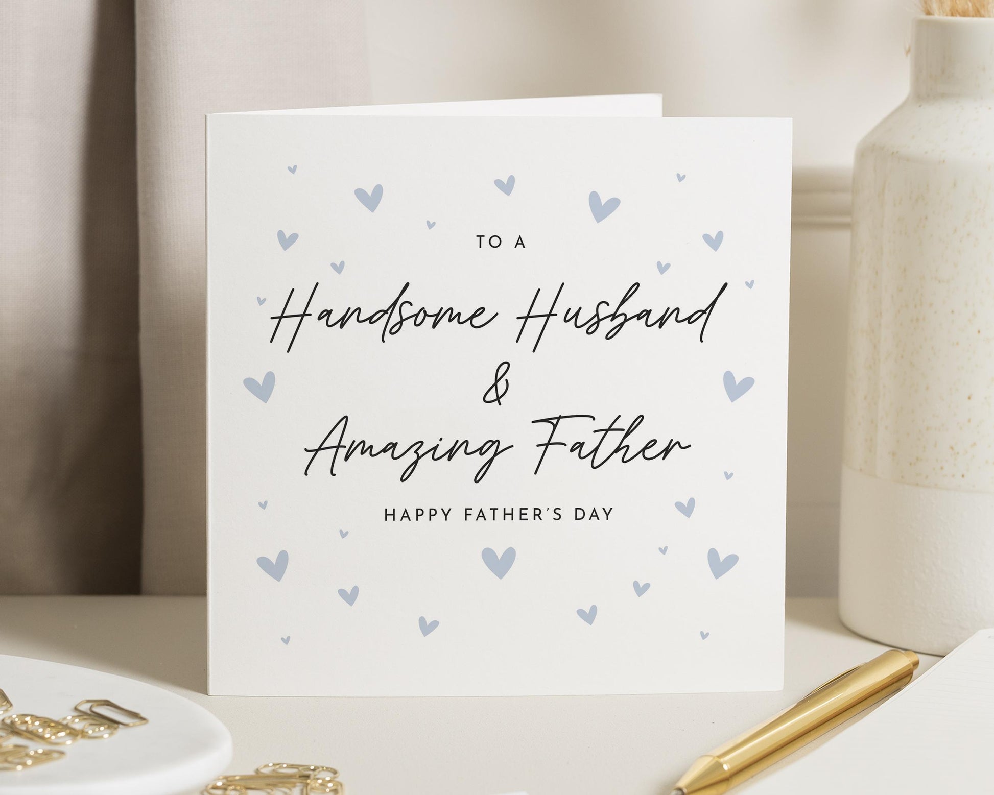 Fathers Day Card for Husband, Husband Fathers Day Card, Card for Dad, Fathers Day Card for Him, Amazing Father Card, Handsome Husband Card