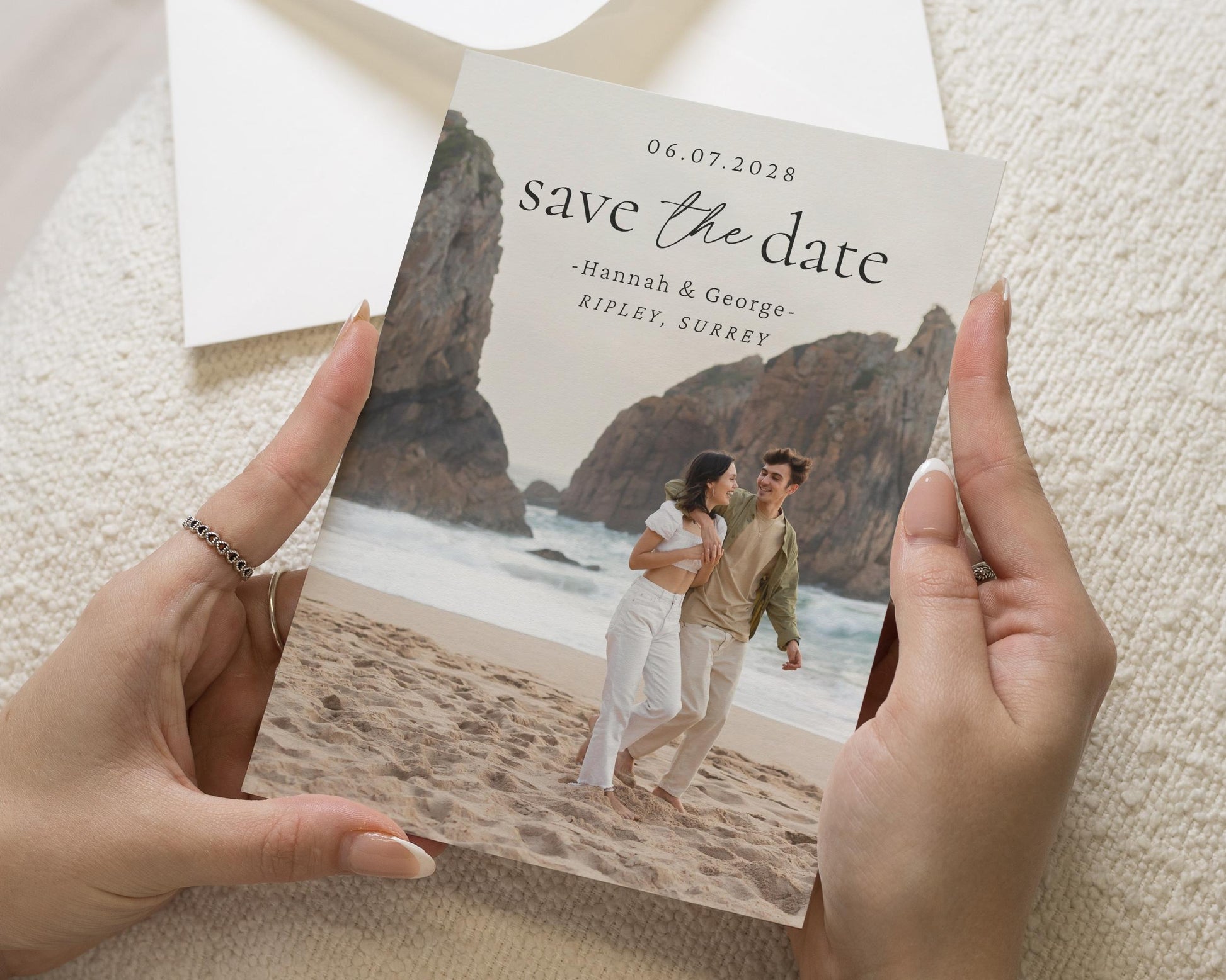 Personalised Save the Date Card, Photo Save the Date Card, Wedding Save the Date, Custom Save the Date, Save the Date Cards, Simple Design