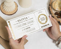 Personalised Theatre Ticket Gift, Gold Foil Show Reveal Voucher, Custom Experience Gift, Scratch To Reveal Concert Ticket