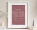 Personalised Wedding Vows Print, Dusky Pink Wall Art, Custom Vow Print, Wedding Gift for Couple, Romantic Bedroom Wall Art