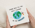 Thank You Teacher Card, Best Teacher Thank You Card, Universe Teacher Card, Cute Thank You Card, Teacher Appreciation Card