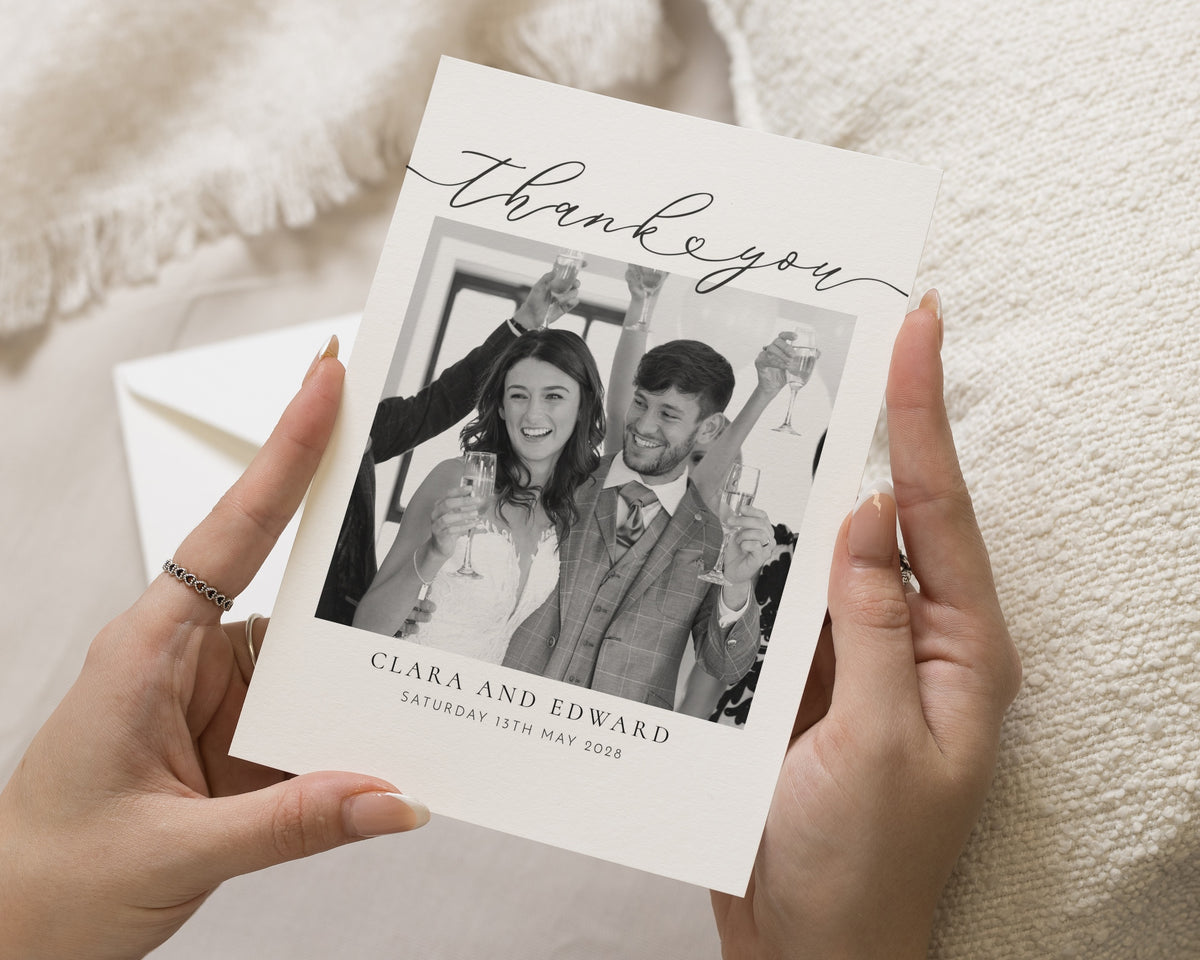Personalised Wedding Thank You Cards, Photo Wedding Thank You Card, Simple Wedding Thank You Cards, Thank You Cards for Wedding