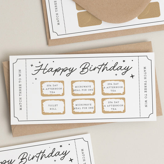 Scratch To Win Card For Boyfriend, Birthday Gift Voucher, Personalised Surprise Birthday Card, Holiday Scratch Reveal, Birthday Gift For Him