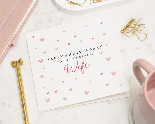 Anniversary Card for Wife, Wife Anniversary Card, Wedding Anniversary Card for Her, Romantic Card for Wife, Happy Anniversary Card