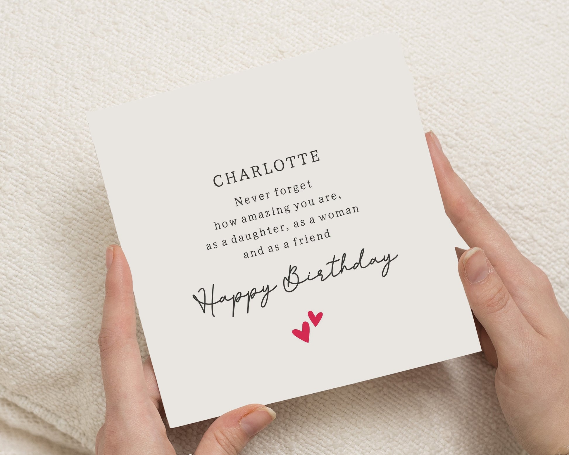 Daughter Birthday Card, Personalised Birthday Card for Daughter, Birthday Card for Her, Sentimental Poem Birthday Card for Women