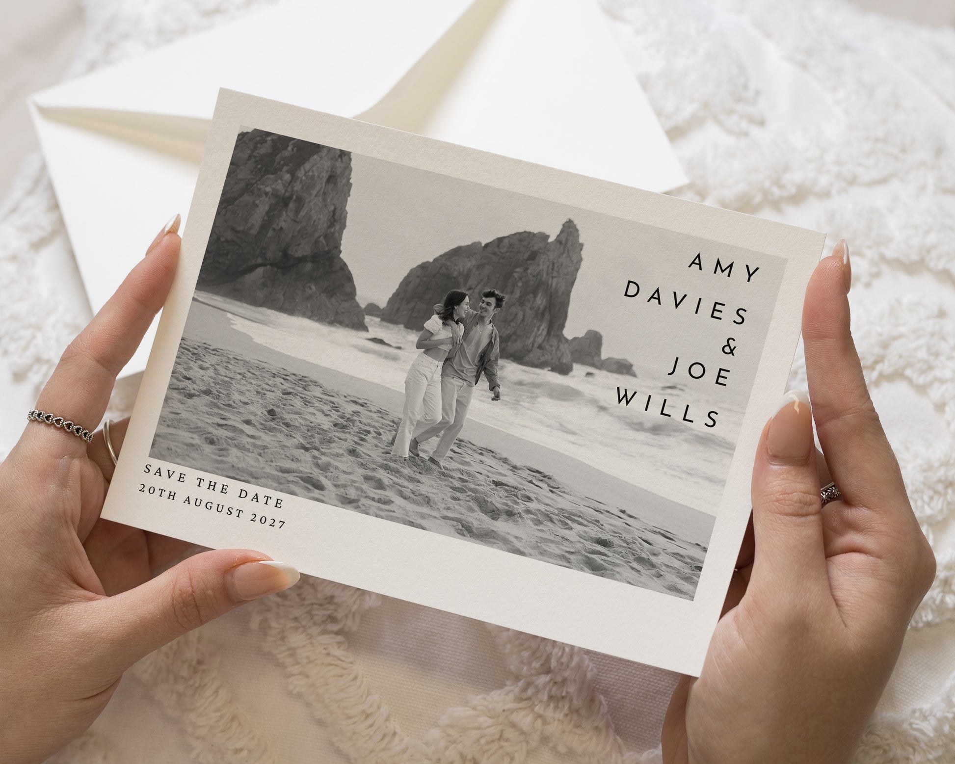 Personalised Photo Save the Date Card, Wedding Save the Date Cards, Minimalist Save the Date, Custom Save the Date Card, Simple Wedding Card