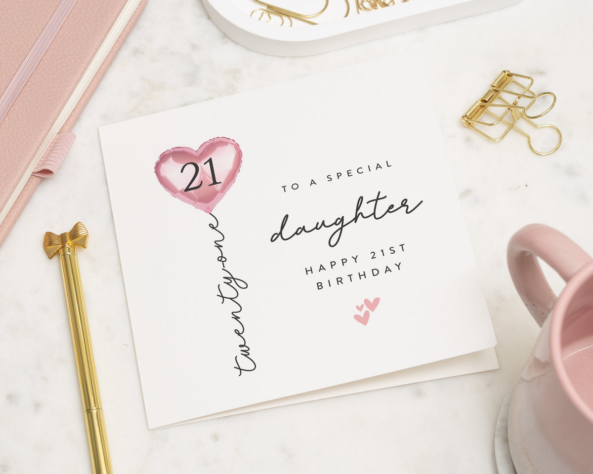 21st Birthday Card for Daughter, Daughter 21st Birthday Card, Birthday Card for Her, Twenty First Birthday Card, 21st Card for Daughter