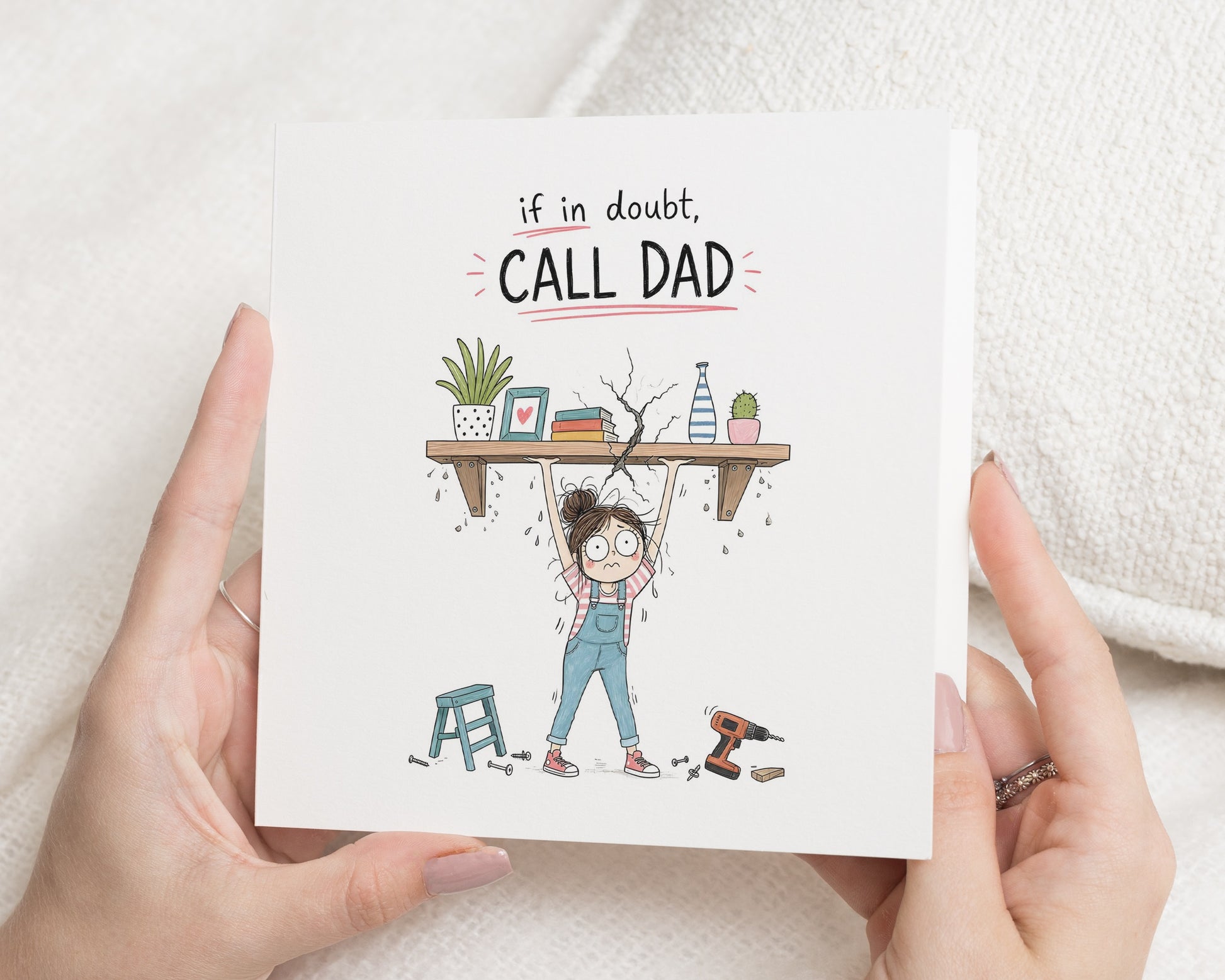 Fathers Day Card for Dad, Funny Dad Card, Birthday Card for Dad, Dad Birthday Card, Card From Daughter, Call Dad Card
