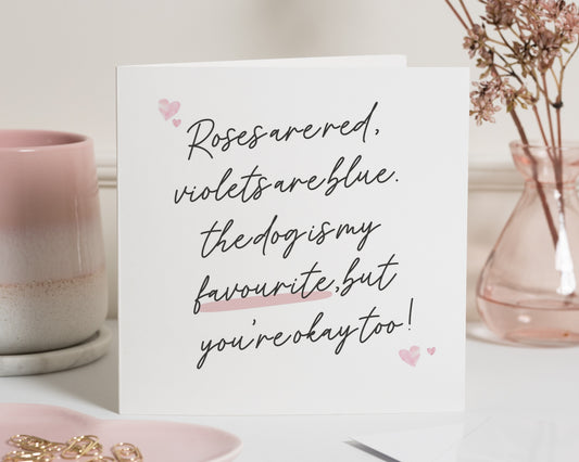 Funny Valentines Day Card, Valentines Card for Him, Valentines Card for Her, Dog Lover Card, Romantic Card, Cute Valentines Card