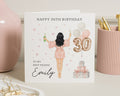 30th Birthday Card for Best Friend, Personalised Birthday Card for Her, 30th Birthday Card for Women, Custom Name Birthday Card