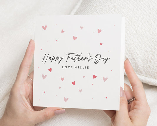 Fathers Day Card, Personalised Fathers Day Card, Fathers Day Card from Daughter, Cute Fathers Day Card, Heart Fathers Day Card