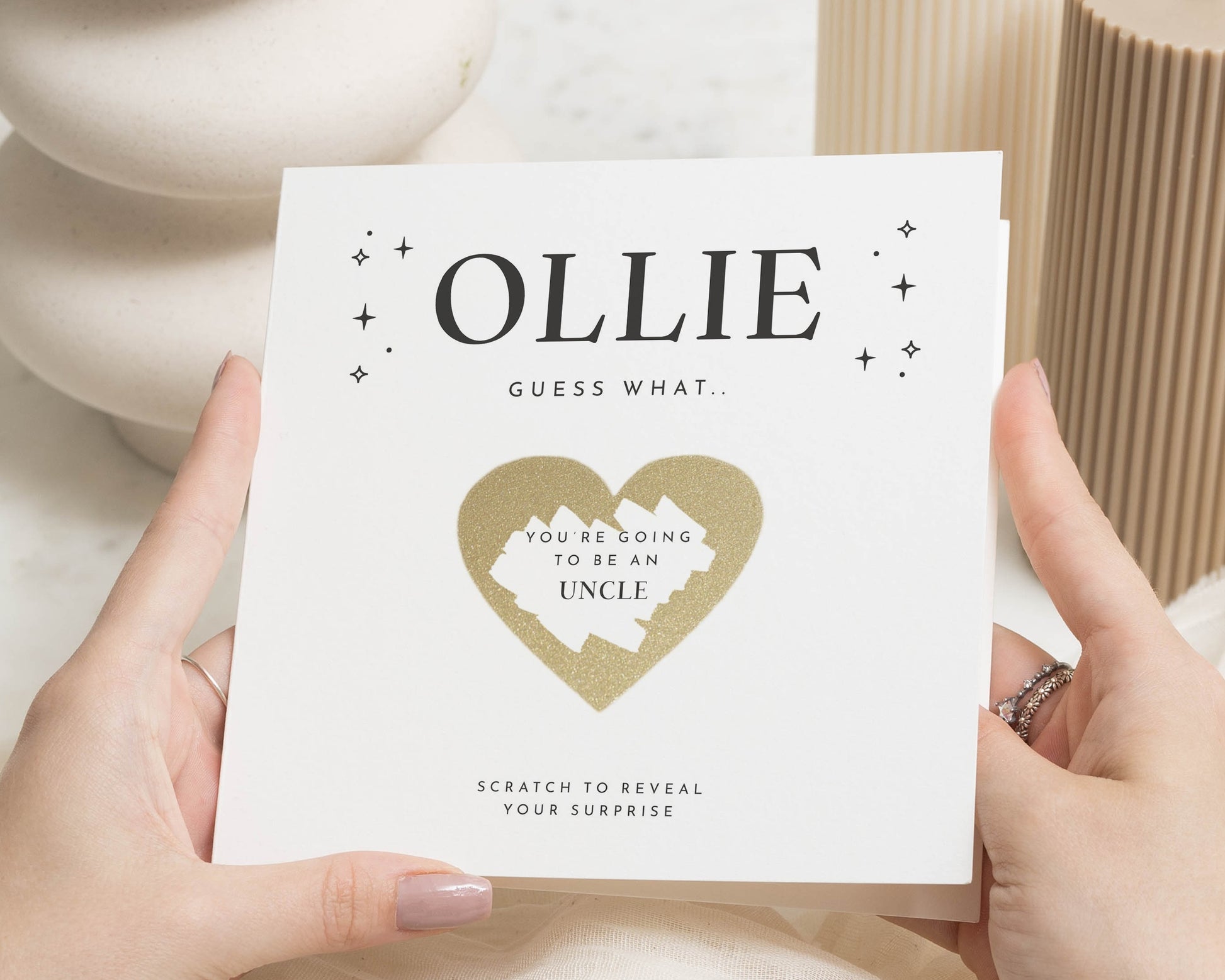 Pregnancy Announcement Card for Uncle, Scratch to Reveal Card, Personalised Uncle Card, Baby Reveal Card, You Are Going to Be an Uncle