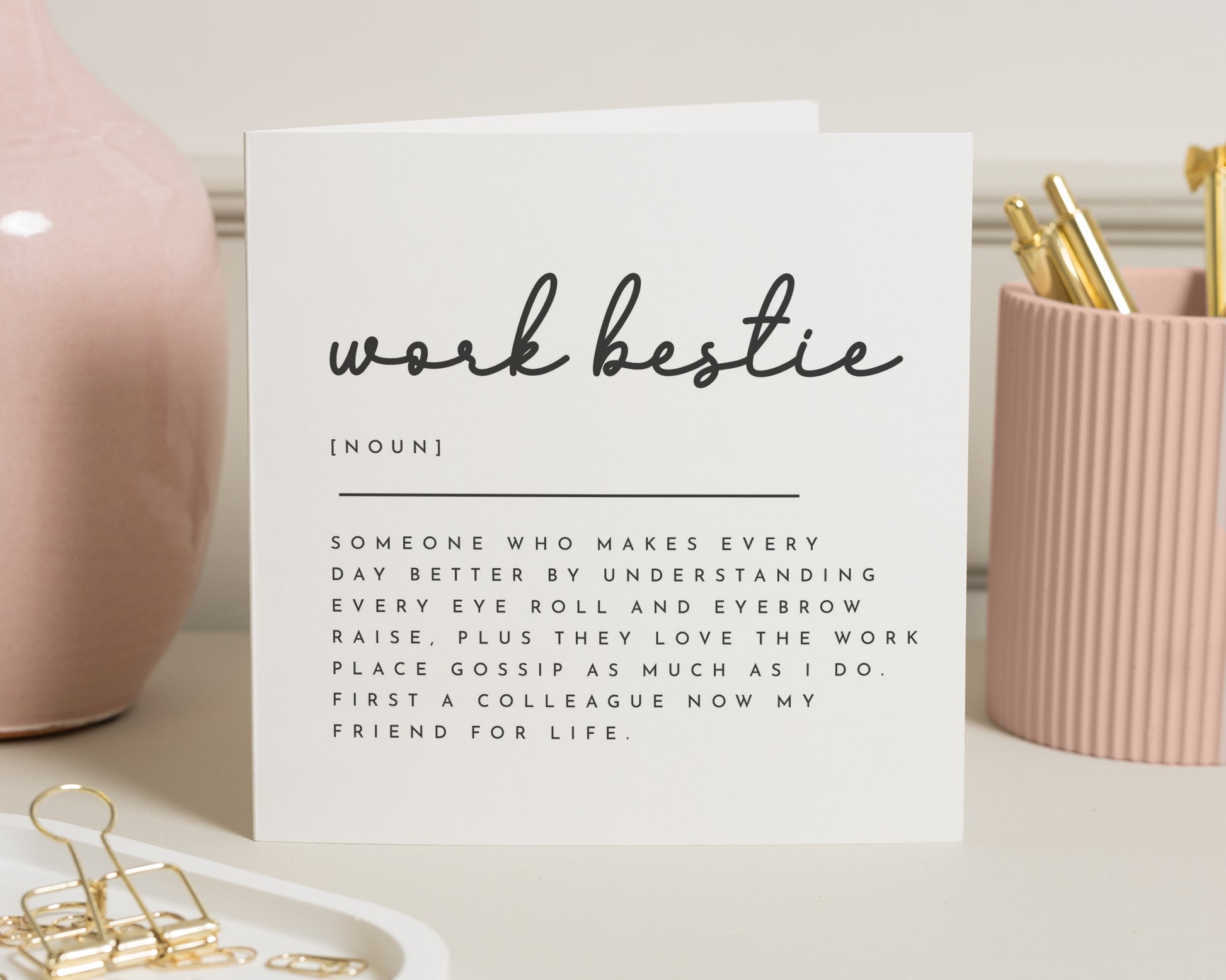 Work Bestie Card, Colleague Leaving Card, Friend Birthday Card, Work Friend Card, Funny Card for Work, Best Friend Card, Office Card