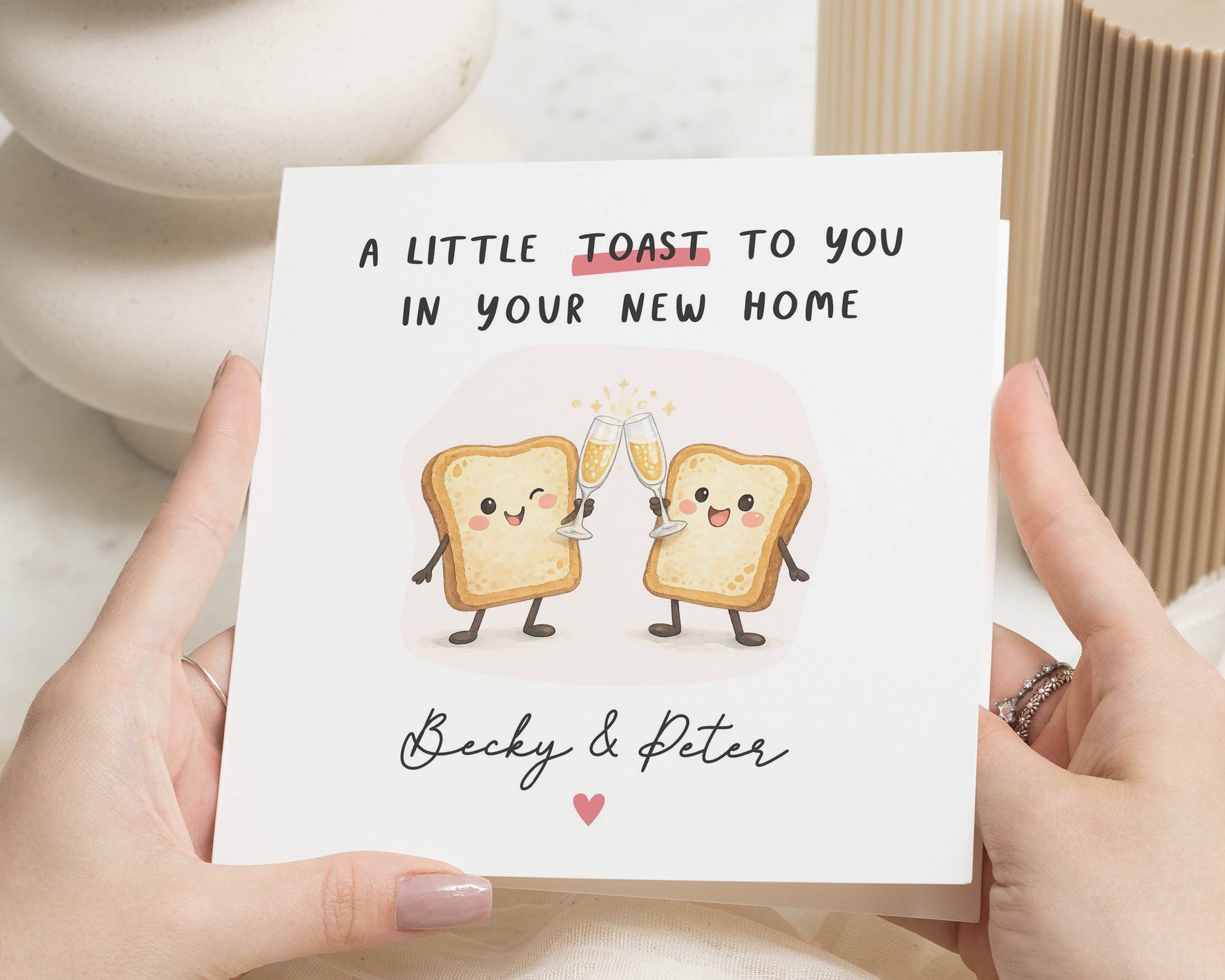 New Home Card, Housewarming Card, Funny New Home Card, Personalised New Home Card, Cute Toast Card, New Home Gift