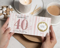Personalised 40th Birthday Spa Day Gift Voucher for Her, Custom Birthday Gift, No Scratch Panel