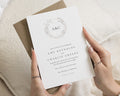 Botanical Monogram Wedding Invitations, Minimal Floral Wedding Invite, Elegant Wildflower Invitation Suite, Rustic Personalised Invites