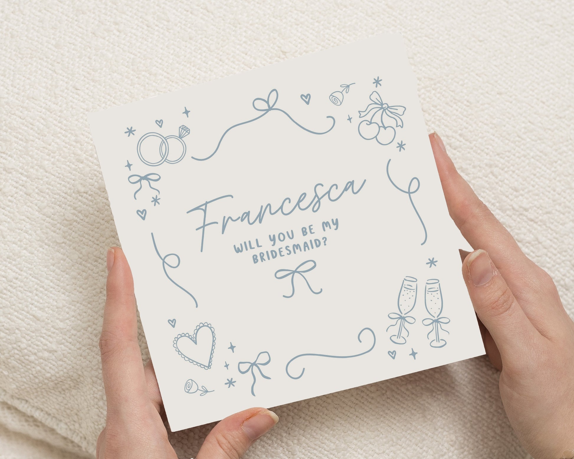 Will You Be My Bridesmaid Card, Bridesmaid Proposal Card, Personalised Bridesmaid Card, Wedding Party Card, Custom Bridesmaid Invite