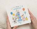 1st Birthday Card for Grandson, First Birthday Card, Personalised Birthday Card for Boy, Farm Animal Birthday Card, Cute Grandson Card