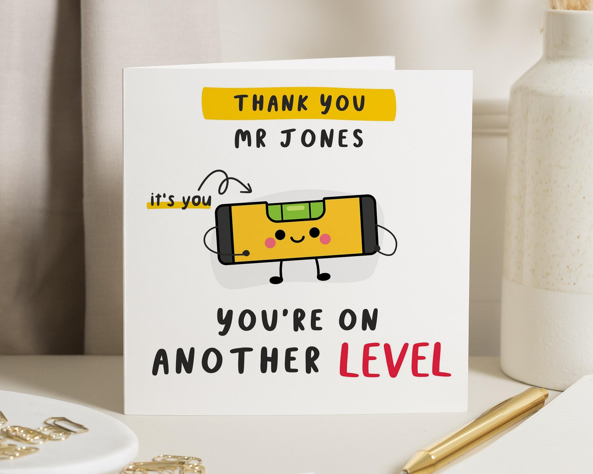 Thank You Teacher Card, Thank You Card for Teacher, Funny Thank You Card, Teacher Appreciation Card, End of Term Card, Cute Teacher Card