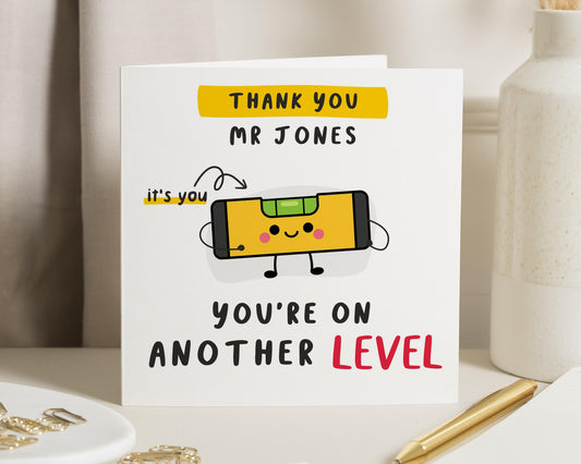 Thank You Teacher Card, Thank You Card for Teacher, Funny Thank You Card, Teacher Appreciation Card, End of Term Card, Cute Teacher Card