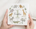 1st Birthday Card, First Birthday Card, Personalised Birthday Card, Safari Birthday Card, Jungle Animal Birthday Card for Boy or Girl