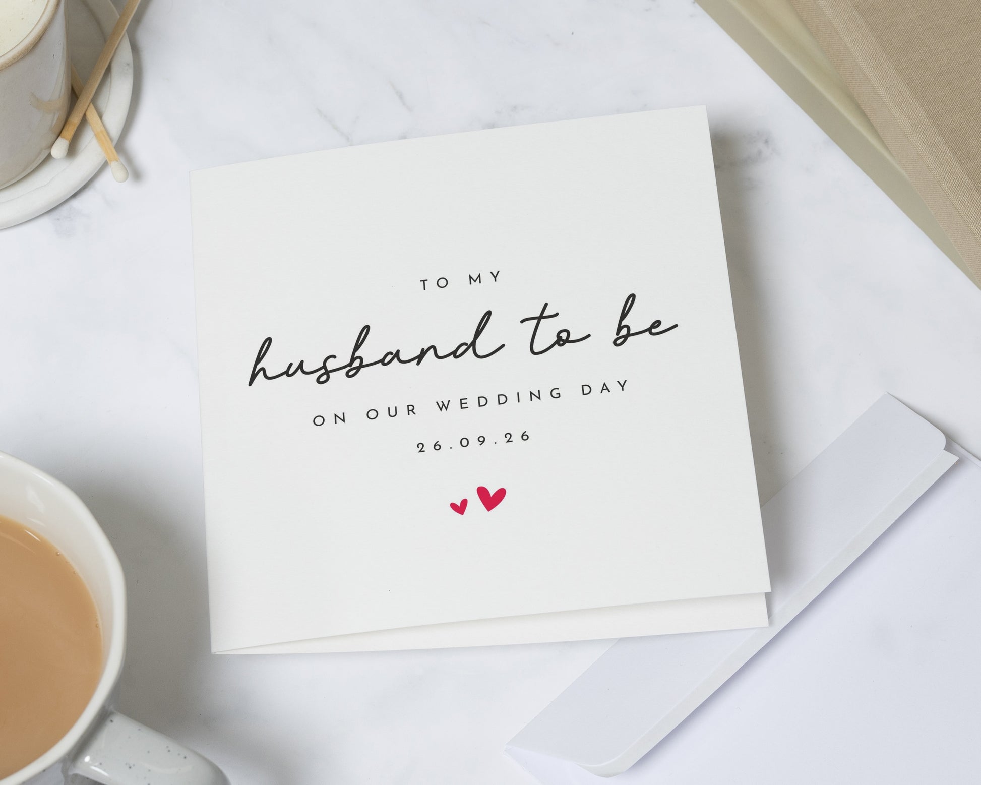 To My Husband To Be Card, Wedding Day Card for Groom, Personalised Wedding Card, Card for Fiance, Wedding Card for Him