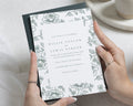 Green Botanical Wedding Invitations, Floral Wedding Invite, Elegant Garden Wedding Stationery, Personalised Invitation Suite