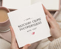 Funny Card for Partner, I Love Watching Crime Documentaries, Anniversary Card, Valentines Day Card