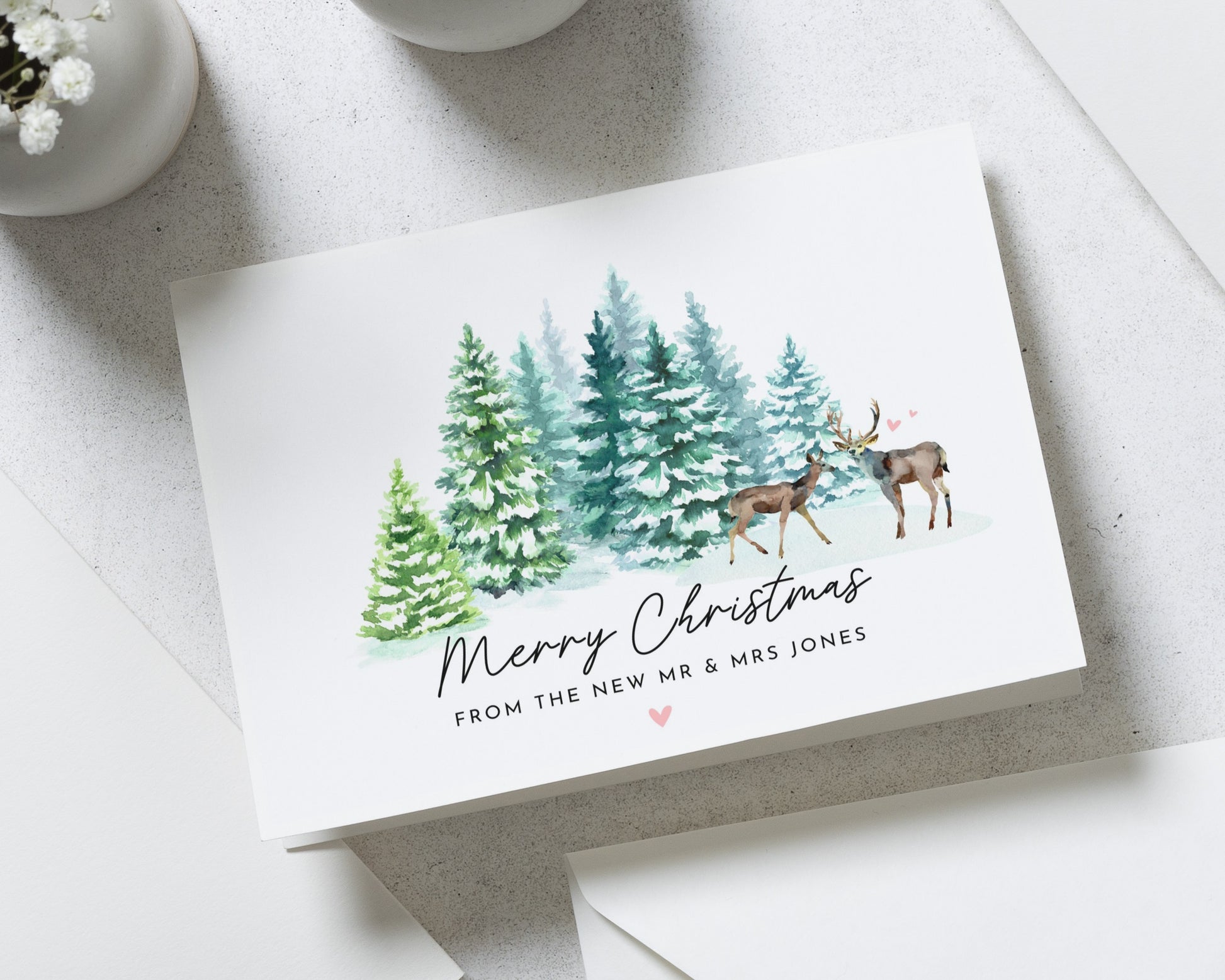 Personalised Christmas Card, Pack of Christmas Cards, Merry Christmas Card, Pack of 10, 20, 50 or 100, Folded Christmas Cards