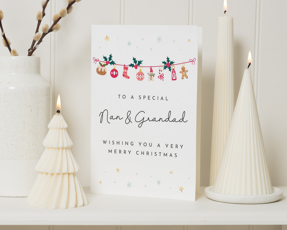 Christmas Card for Nan and Grandad, Nan and Grandad Christmas Card, Grandparents Christmas Card, Personalised Christmas Card