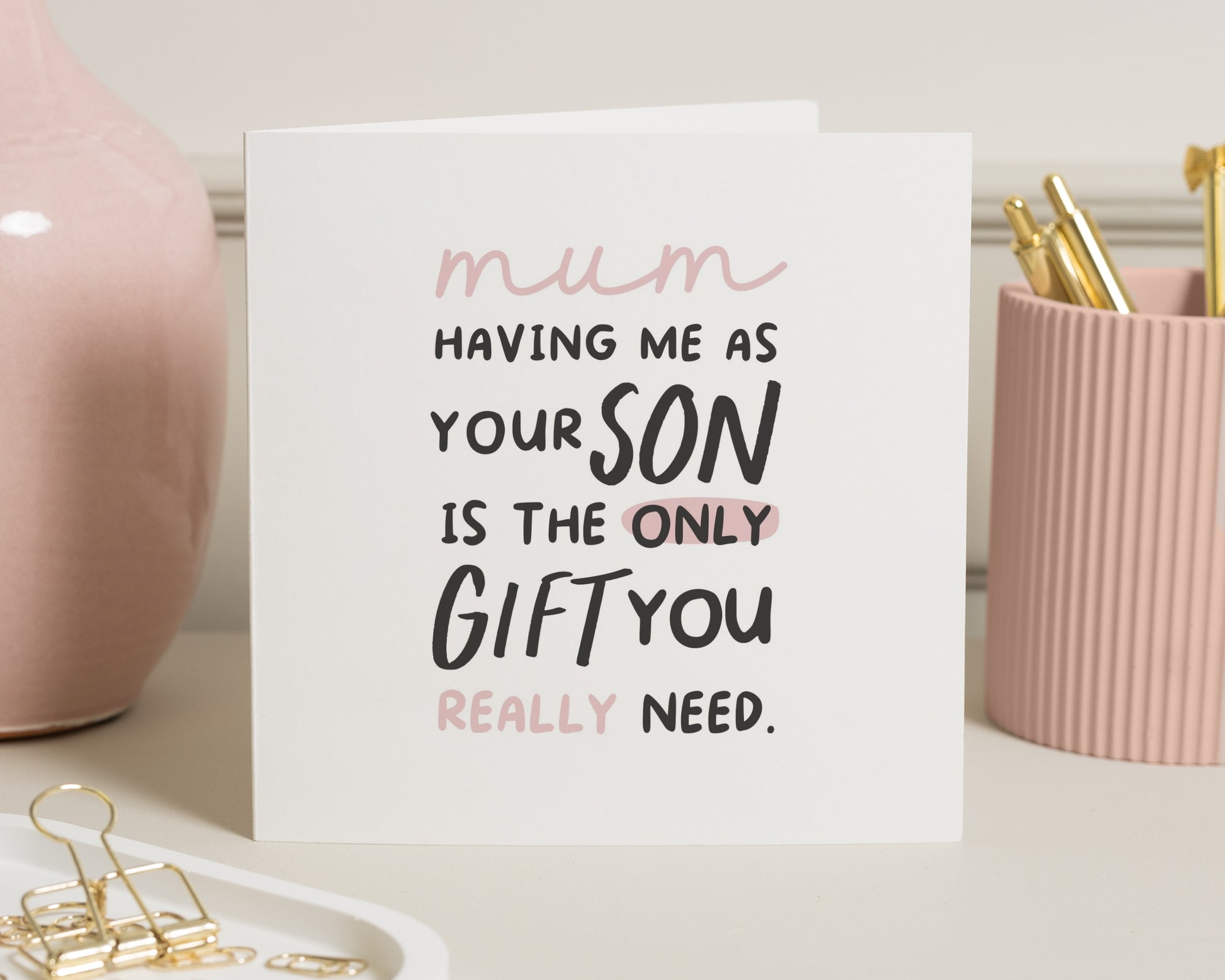 Funny Birthday Card for Mum, Birthday Card from Son, Birthday Card for Her, Mum Birthday Card, Personalised Birthday Card, Gift for Mum