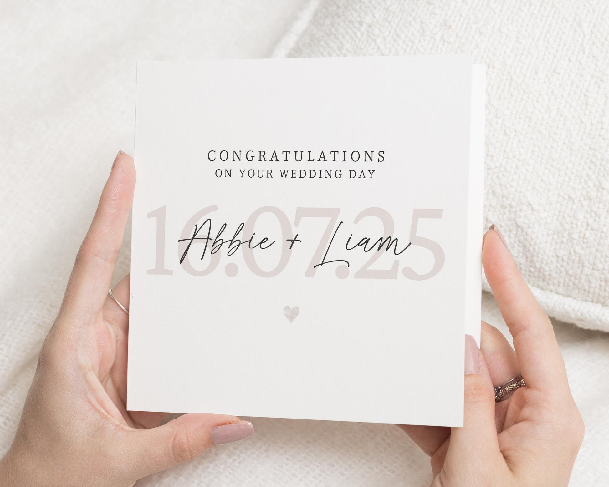 Wedding Card, Personalised Wedding Card, Wedding Card for Couple, Wedding Day Card, Engagement Card, Custom Names Card