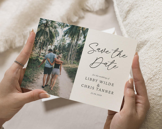 Personalised Save the Date Card, Photo Save the Date Card, Wedding Save the Date, Custom Save the Date, Save the Date Cards, Minimalist