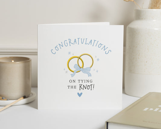 Engagement Card, Congratulations Card, Wedding Card, Tying the Knot Card, Card for Couple, Personalised Engagement Card, Cute Wedding Card